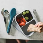 Stainless Steel 3 Piece Reusable Cutlery Set with Protective Silicone Sleeve - Blue - Image 5