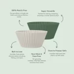 No-Tox Silicone Muffin & Cupcake Moulds - 12 Piece Set - Image 10