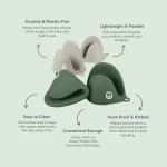 No-Tox Silicone Oven Mitt Set - Gray - Image 5