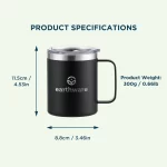 Earth Camp Mug Premium Insulated Travel Cup - Mint (355ml) - Image 4