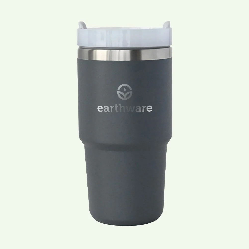4215E19B-32DE-E1C2-5D36-3E1541A7BECF.webp Earth Tumbler Premium Insulated Travel Cup - Charcoal (600ml) - Image 1