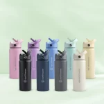 Earth Bottle Premium Insulated Water Bottle with 2 x Caps - Gray (550ml) - Image 4