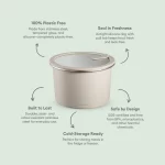 Stainless Steel Food Storage Container - Circle (900ml) - Image 2