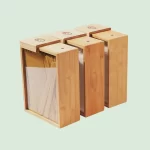 Glass Bamboo Cereal & Dry Food Dispenser - 3 Pack