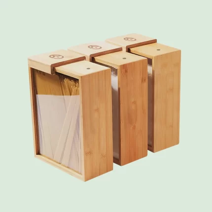 Glass Bamboo Cereal & Dry Food Dispenser - 3 Pack