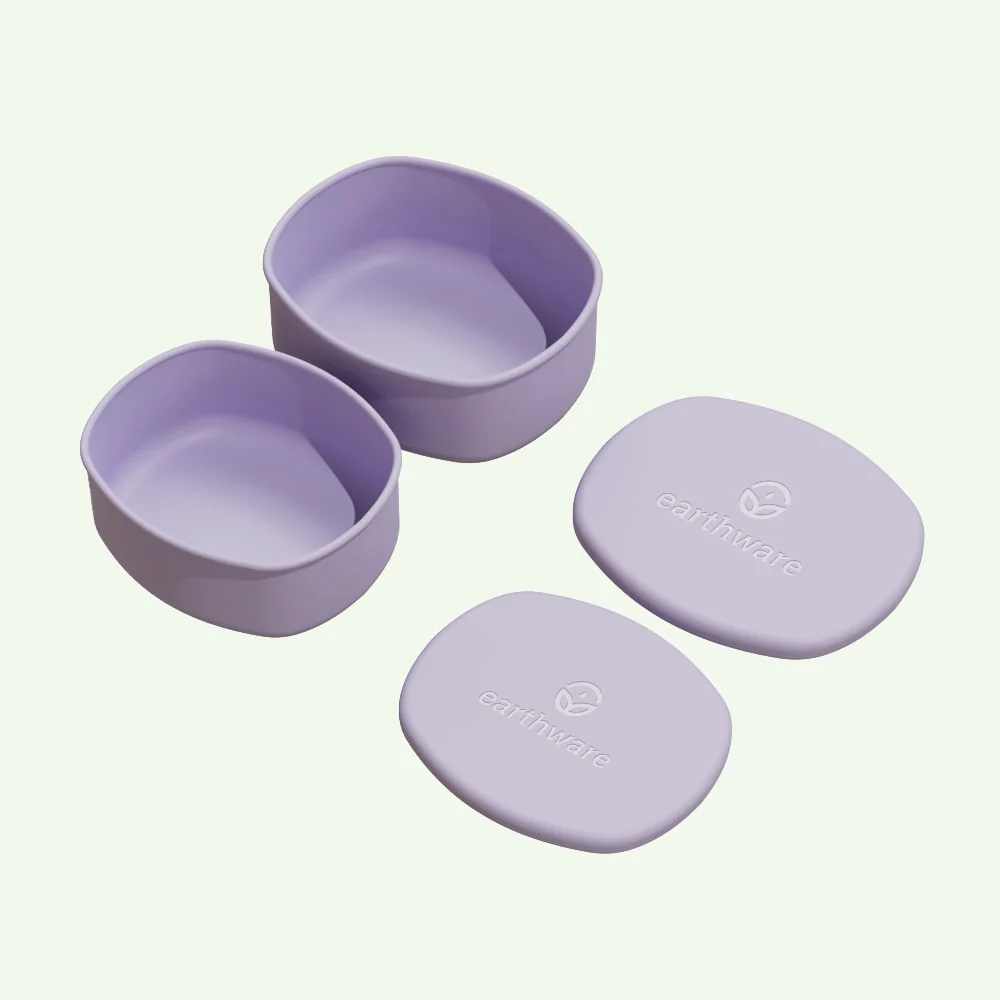 6210D678-FD6E-46A6-CBD6-46C4074963BA.webp No-Tox Silicone Snack Box - 2 Pack - Purple (200ml + 350ml) - Image 1