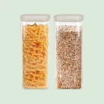 Cube Glass Pantry Storage Jars - 2 Pack (2340ml)