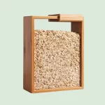 Glass Bamboo Cereal & Dry Food Dispenser