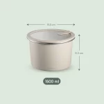 Stainless Steel Food Storage Container - Circle (1500ml) - Image 3