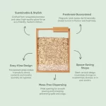 Glass Bamboo Cereal & Dry Food Dispenser - Image 7