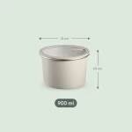 Stainless Steel Food Storage Container - Circle (900ml) - Image 3