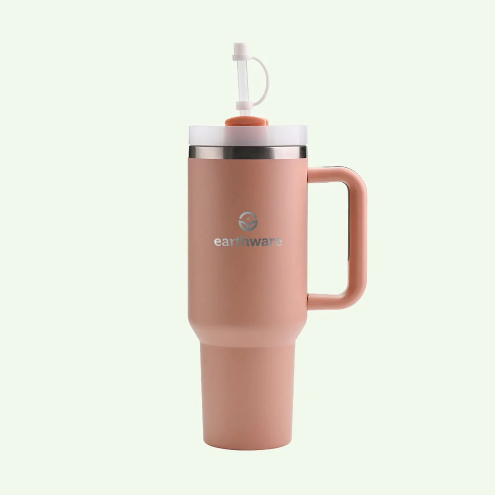 A1D41608-BAE8-8300-A75A-87B01A4F2533.webp Earth Tumbler Premium Insulated Travel Cup - Peach (1.2L) - Image 1