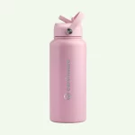 Earth Bottle Premium Insulated Water Bottle with 2 x Caps - Pink (1L) - Image 2