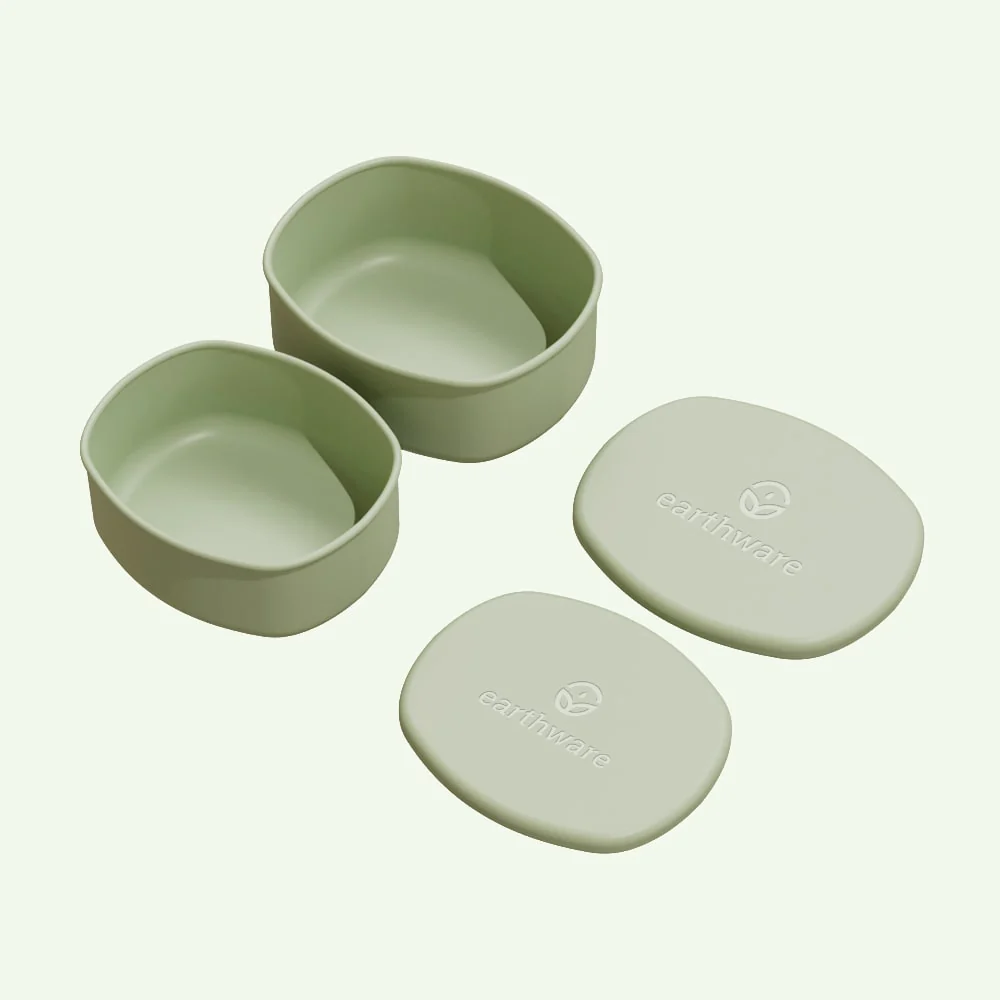 CC95B1D4-7C66-36C7-A99F-B7A382DC3A29.webp No-Tox Silicone Snack Box - 2 Pack - Olive (200ml + 350ml) - Image 1