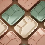 No-Tox Silicone Bento Lunch Box - 4 Compartments - Confetti Pink (1.2L) - Image 8