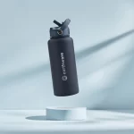 Earth Bottle Premium Insulated Water Bottle with 2 x Caps - Navy Blue (1L) - Image 5