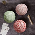 Modern Style Ceramic Colorful Bowl Gift Set Porcelain Household Tableware Rice Serving Bowls for Home Dining Room and Parties